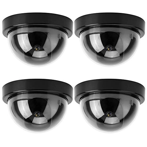 Dummy Security Camera - 4pcs Flashing LED White