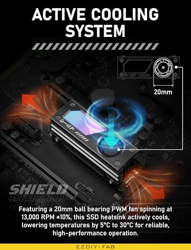 Shield ARGB M.2 SSD Heatsink - 20mm