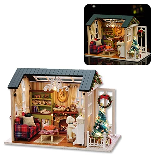 DIY House Kit - LED Light Wood 8.3*4.9*5.7in