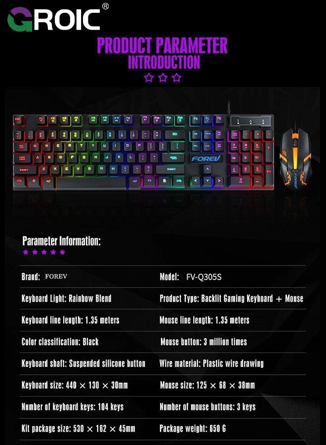 Keyboard and Mouse Combo - Wired