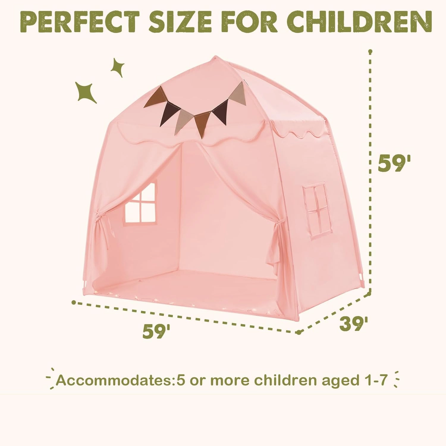 Kids Play Tent - Extra Large 59x39x59 in