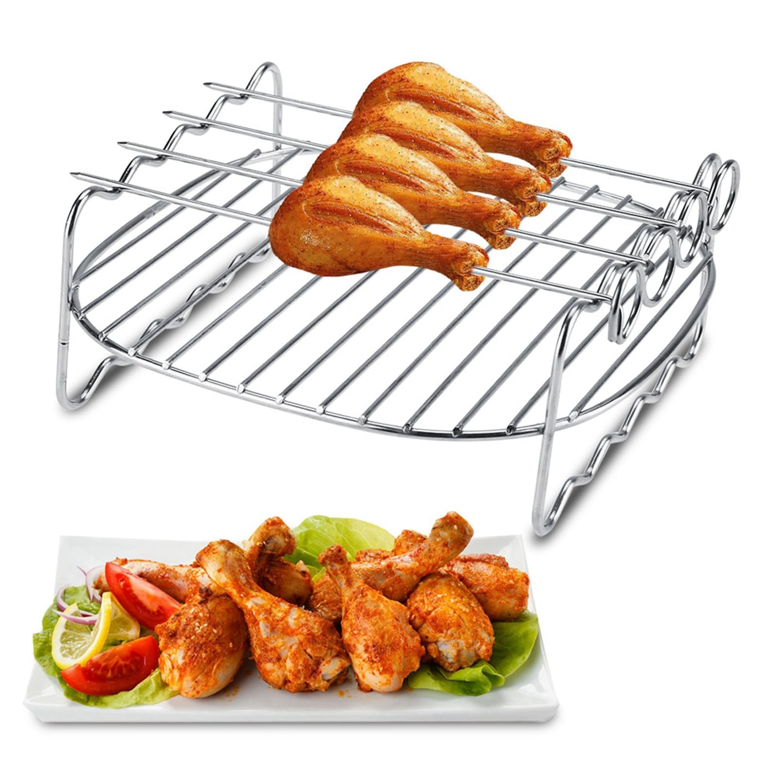 Akozon Rack for Ninja Air Fryer - 304 stainless steel