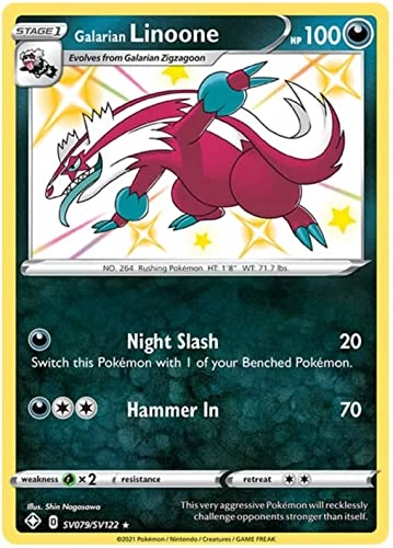 Pokémon Galarian Linoone - 1pcs English + Toploader