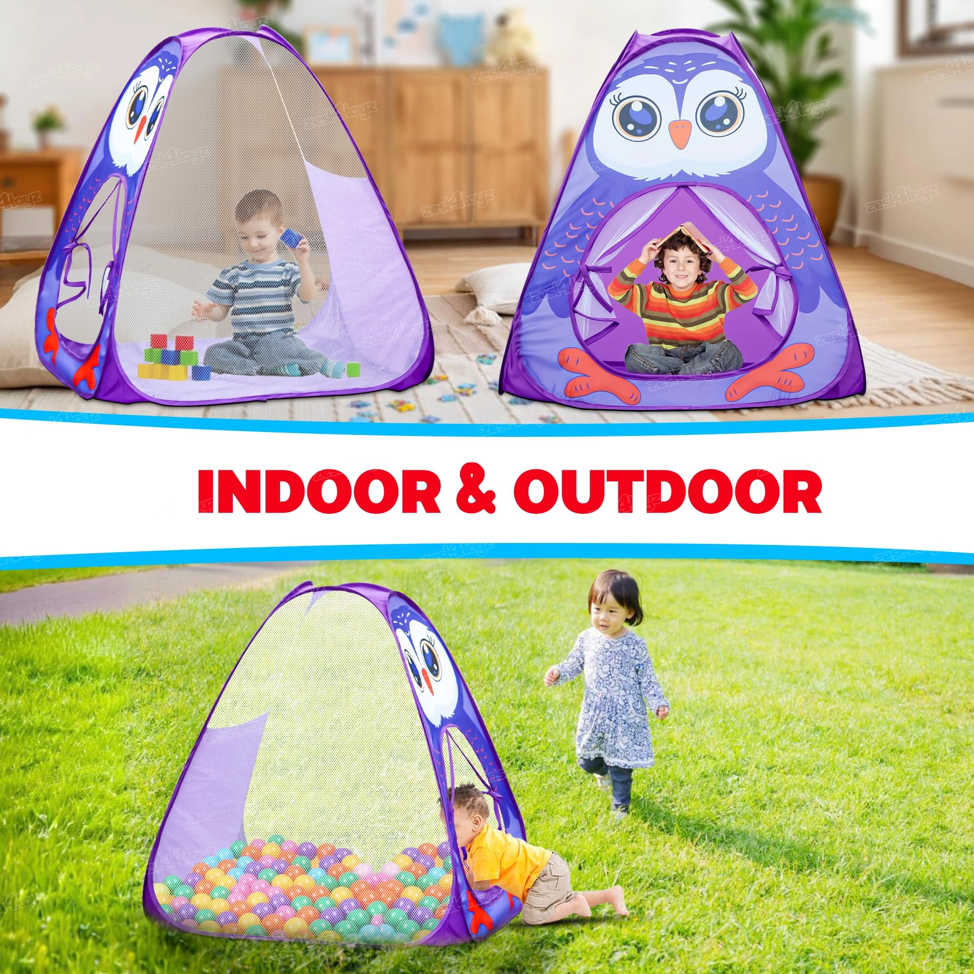 Pop Up Tent - Pop Owl Purple