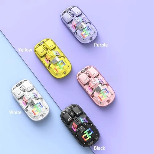 Transparent Wireless Dual-Mode Mouse - BT5.0 2.4G