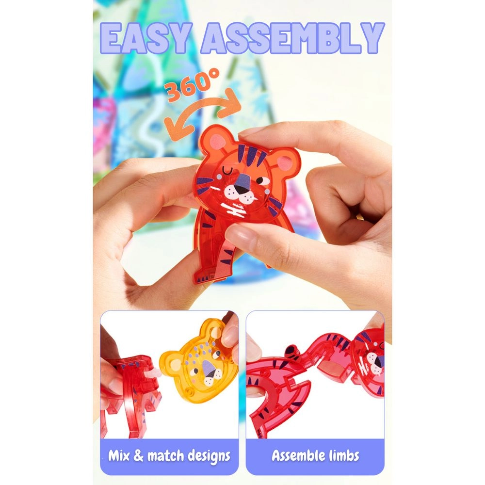 Colorful Magnetic Tiles - 40 pcs