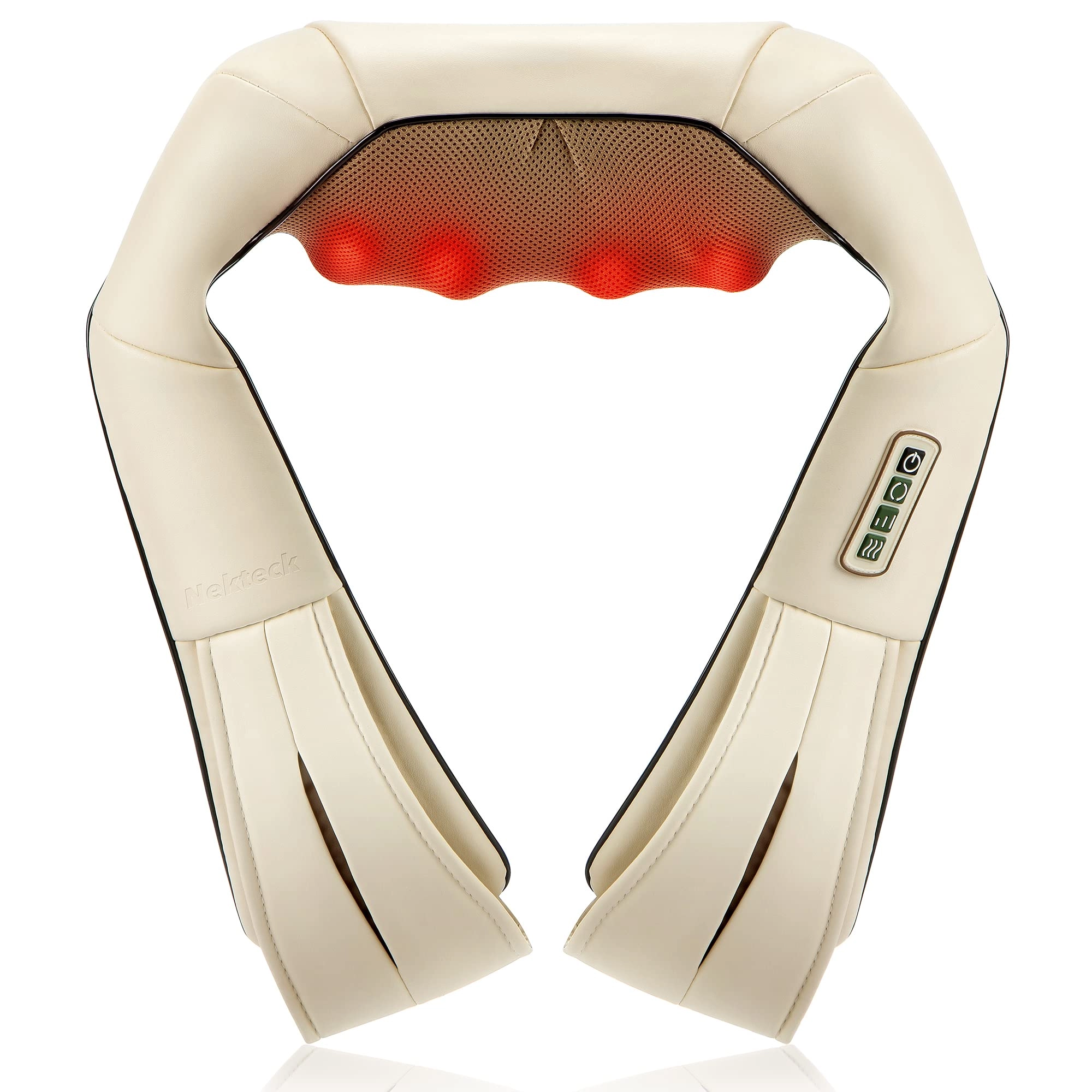 Nekteck Shiatsu Neck and Back Massager - Soothing Heat 3D Kneading