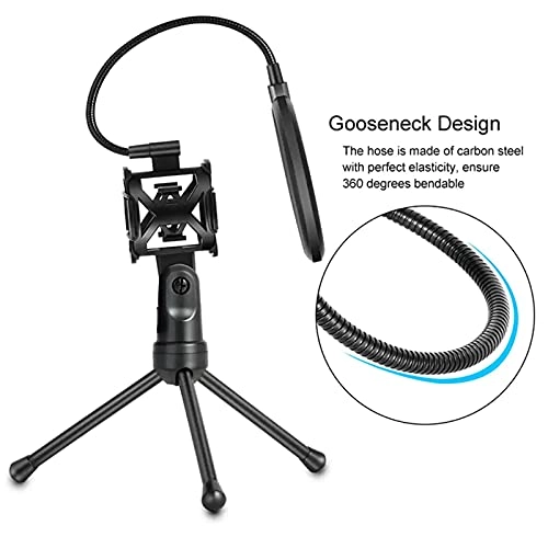 Mic Stand + Mic Clip Holder + Table Mounting Clamp + Pop Filter