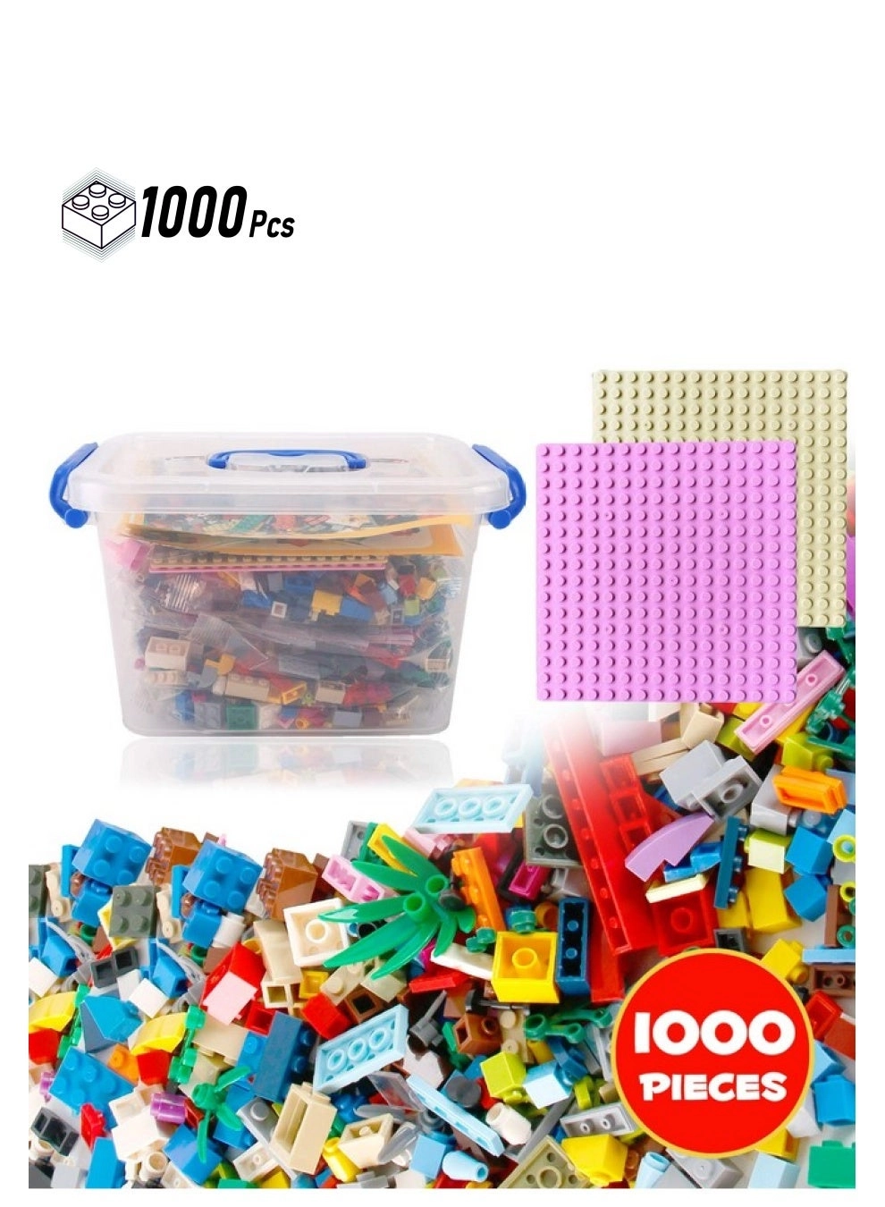 Liberty Imports Mini Building Bricks Playset - Construction 1000 pcs