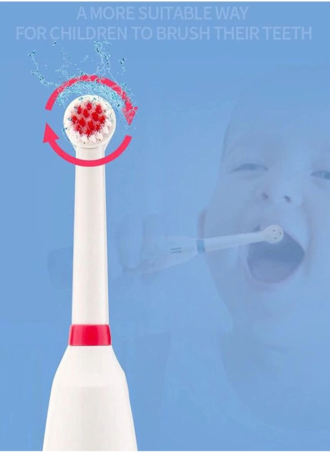 Electric Toothbrush - 360 Degree Automatic Rotating IPX7 Waterproof 2 Brush Heads