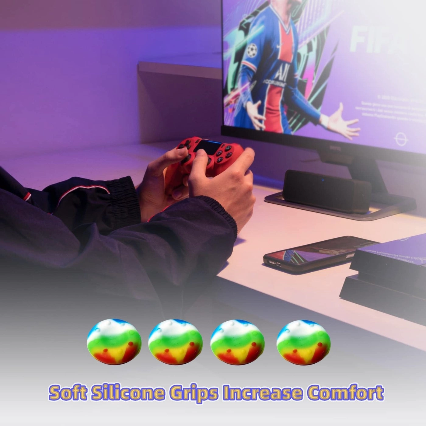 Silicone Skin Cover for Ps4 Controller Bundle