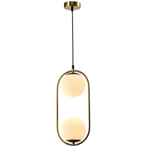 2-Lights Modern Globe Chandelier - 80cm