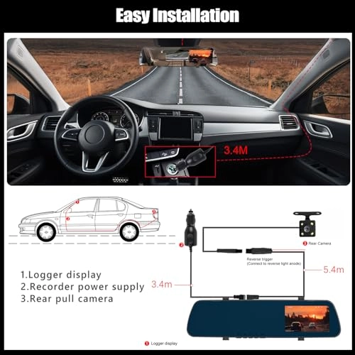 Mirror Dash Cam - 1080P