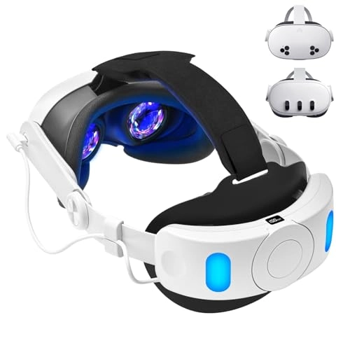 Mviioe VR Head Strap - 10000mAh Battery Pack Quest 3/Quest 3S