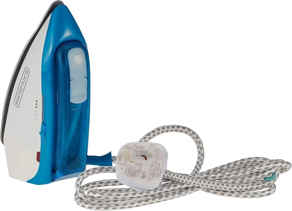 Black & Decker Travel Steam Iron - 1085W Dual Voltage Blue