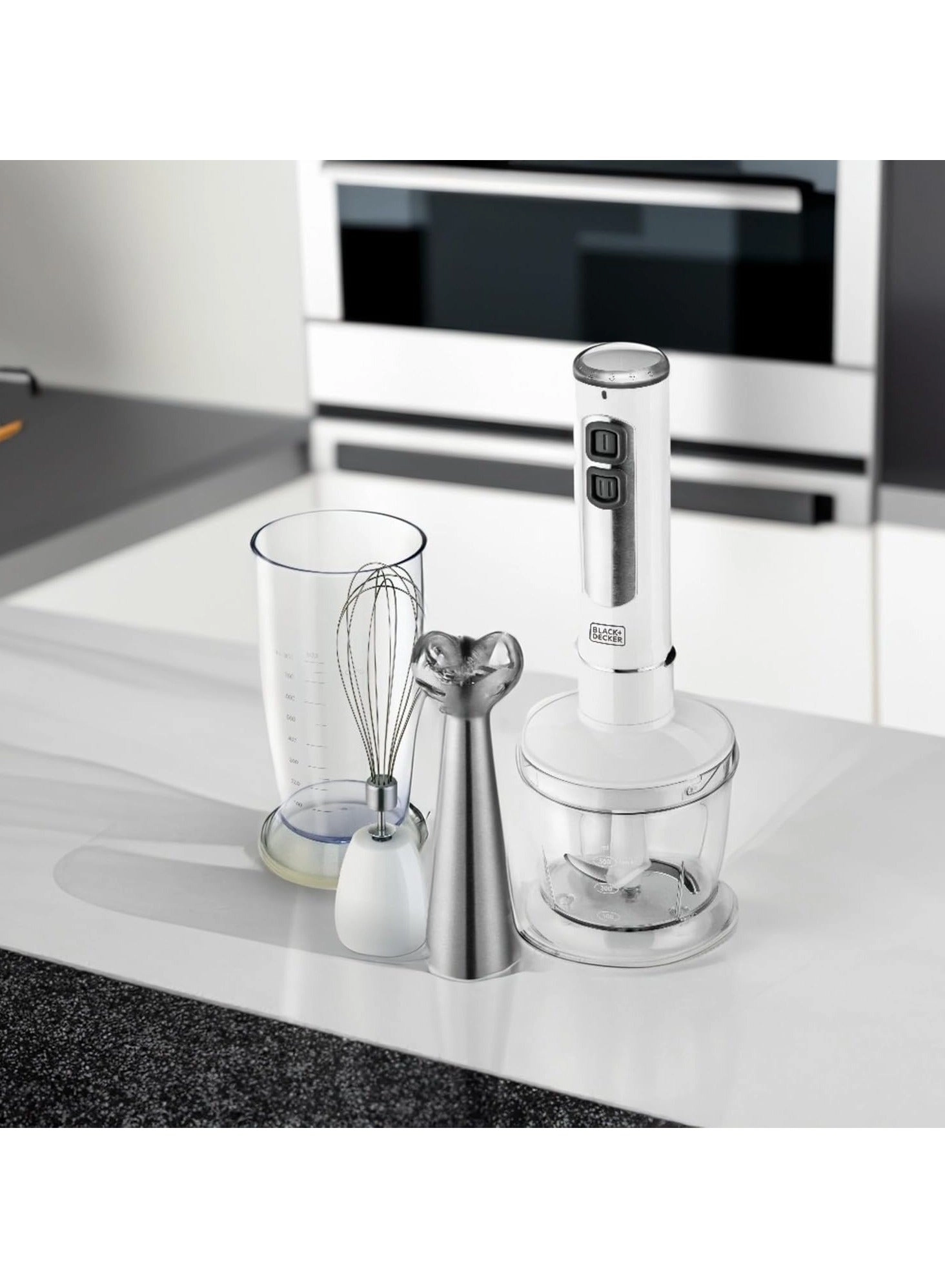 BD-SB4000-B5 - Stick Blender with Chopper and Whisk, Removable Shaft, Variable Speed Control