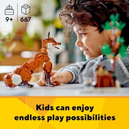 Creator 3in1 Forest Animals - Red Fox Owl Squirrel