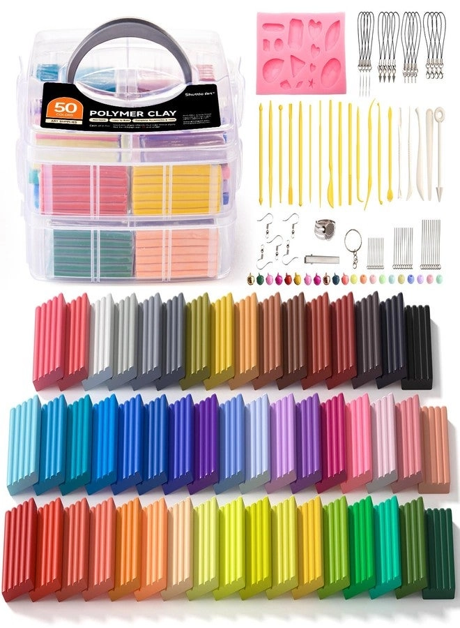 Polymer Clay Kit - 50 Colors 19 Carving Tools