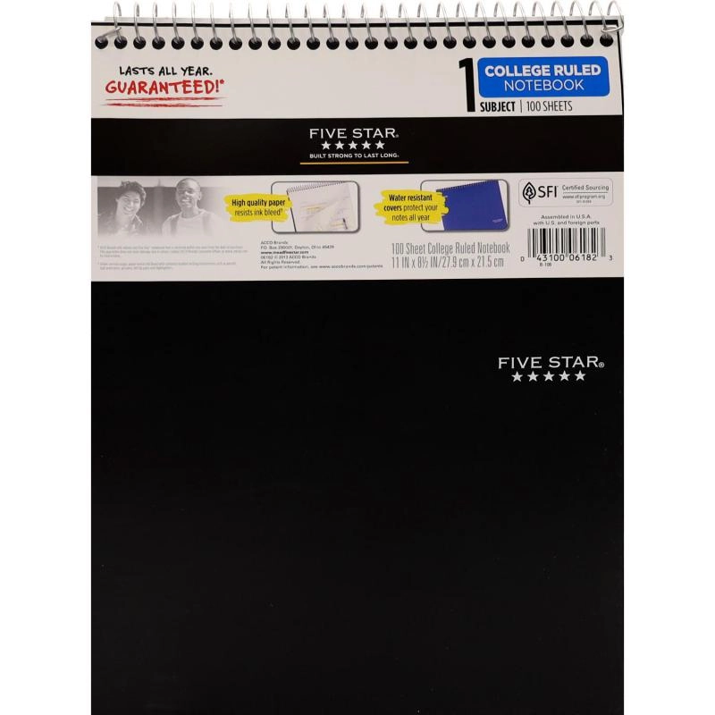 Steno Notebook 8.5 X 11 in Spiral - Lined 100 Sheets