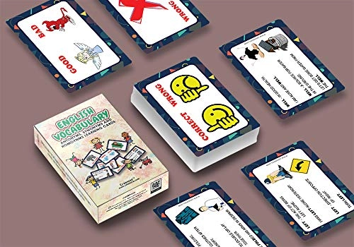 English Vocabulary Antonyms, Synonyms and Homonyms Learning Cards - Adult 54 pieces