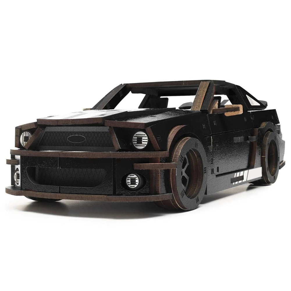 2-in-1 Stallion GT + Comet GTS 3D Wooden Puzzle (4107390-STALLION_GT_BLACK) - 248 pcs