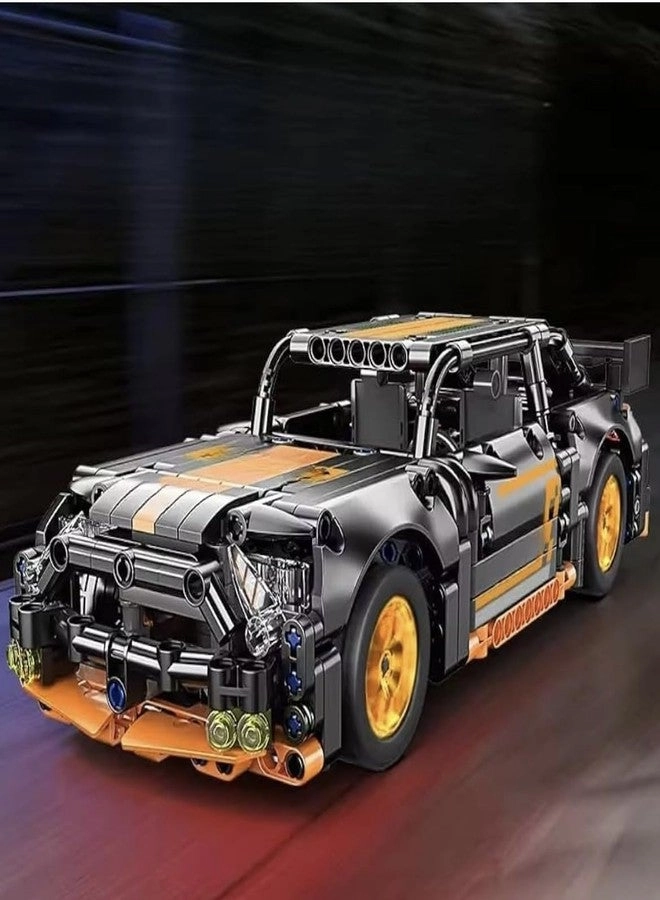 Pull Back Racing Car - 1:18 520pcs Orange Mustang