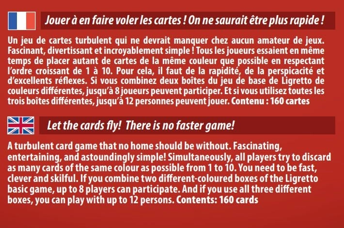 Ligretto - English, French, German, Italian, Spanish 6 years and up 160