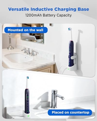 Y05U - 8 Toothbrush Heads 90 Days Battery Life 5 Brushing Modes