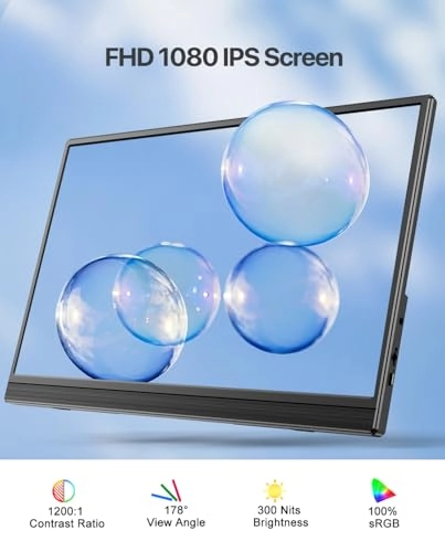 Portable Monitor - FHD 1080P 15.6-Inch