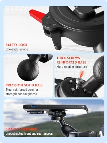 Q Series 1" Ball Mount - Universal 360° Adjustable for Motorcycle