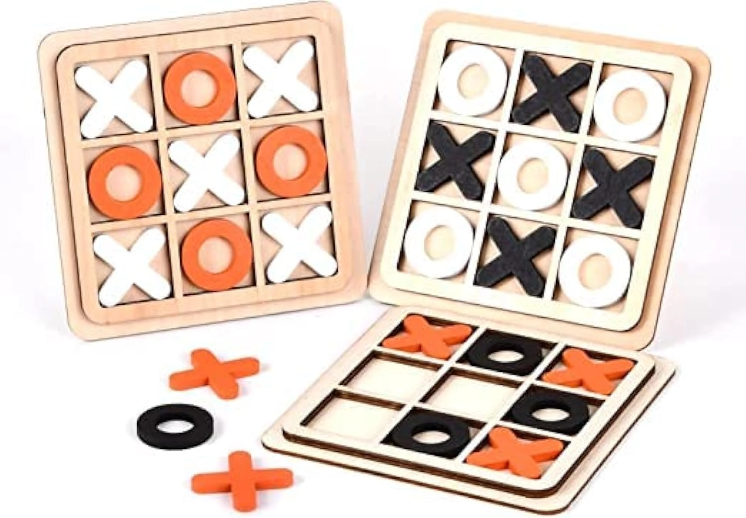 Silk Route Wooden XO Puzzle Tic Tac Toe Game - 36 months - 10 years 3 pieces