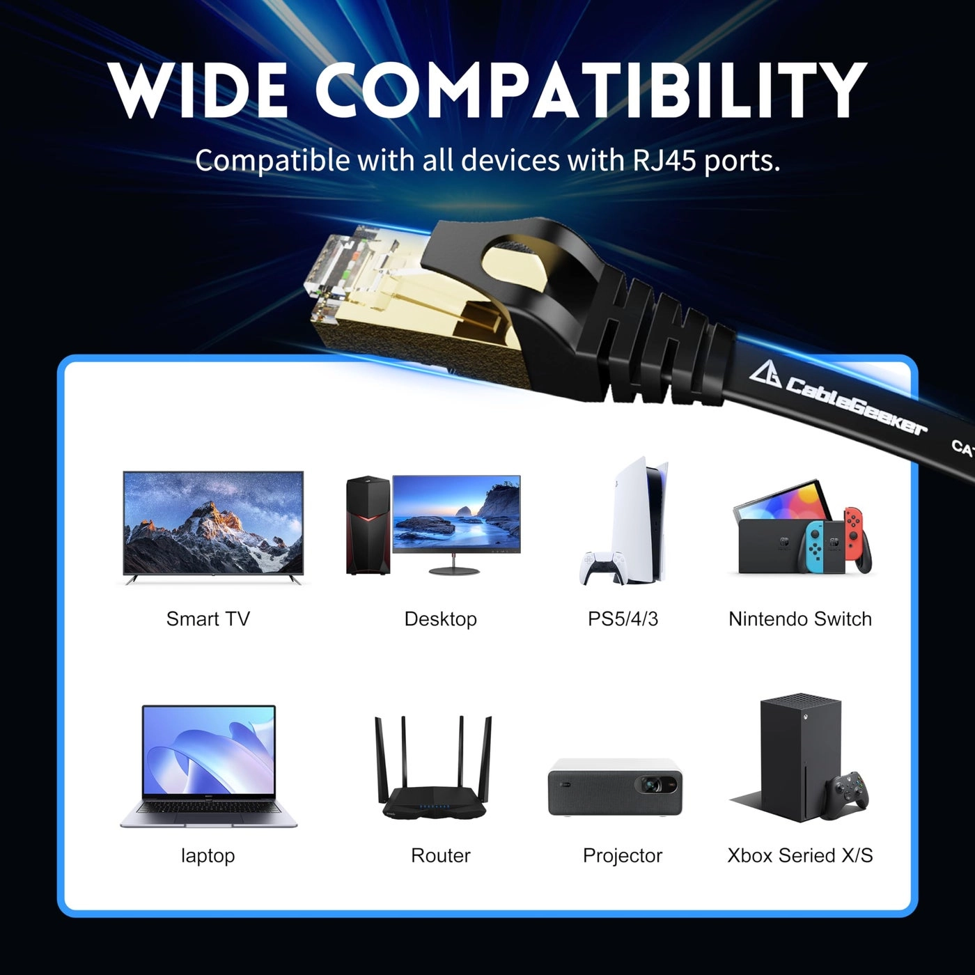 Cat7 Ethernet Cable Pack