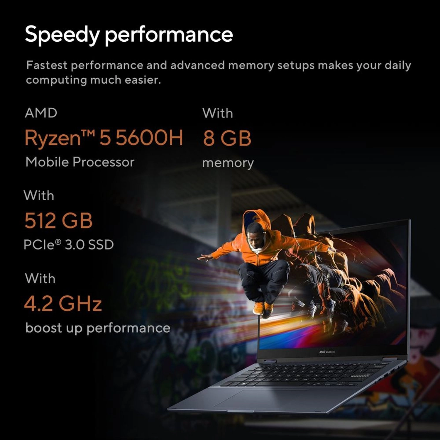 Vivobook S 14 Flip TN3402QA-LZ054W - 14'' Ryzen 5-5600H 8GB DDR4 512GB SSD