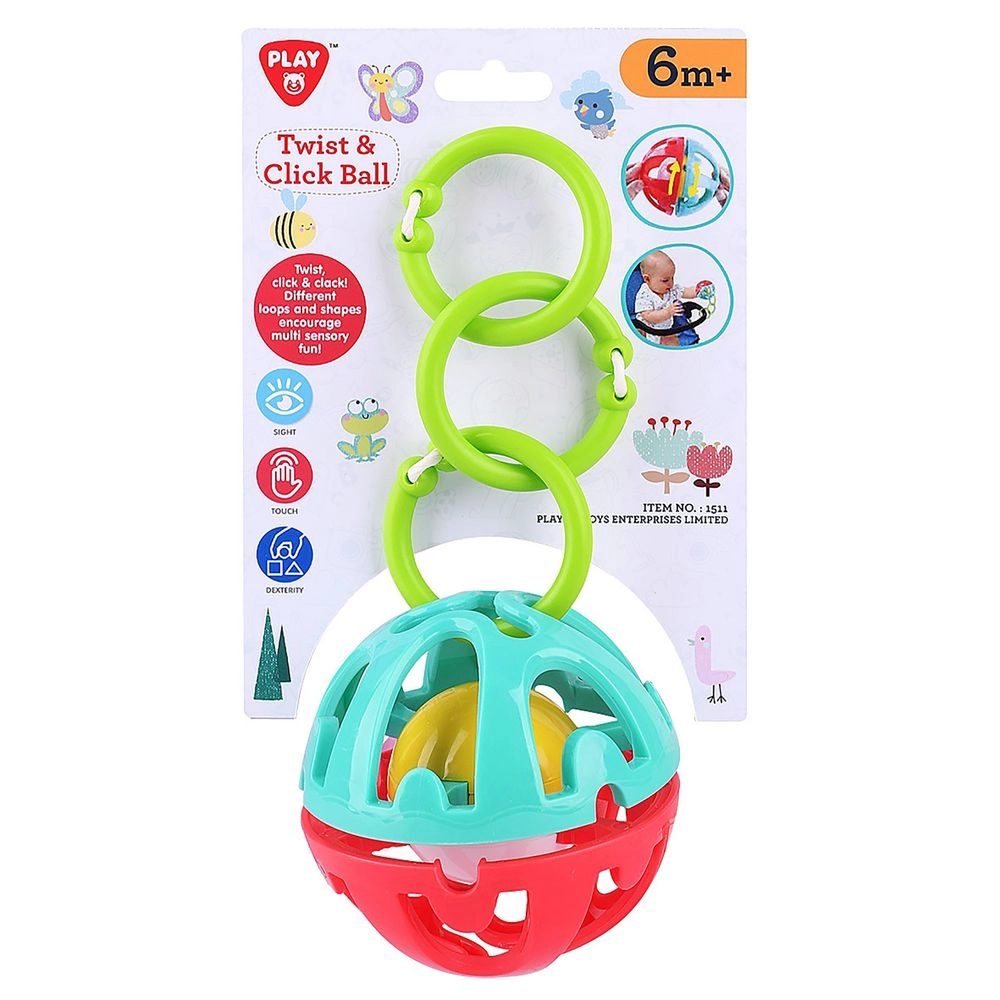 Playgo Take Along Twist And Click Ball - 6 months and above