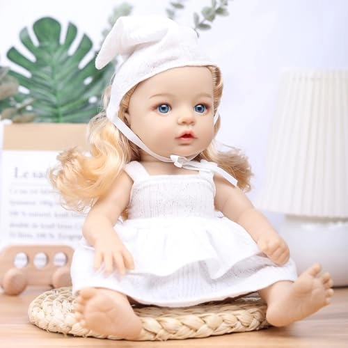 Baby Doll - 12 inch vinyl PVC Black Curly Hair 2 outfits Ages 3+