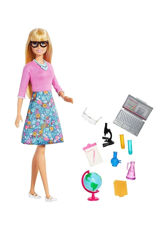 Barbie Teacher - 10 Accessories Spinning Globe Opening Laptop