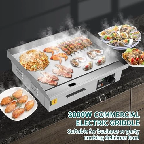 Commercial Electric Griddle - 530×385mm