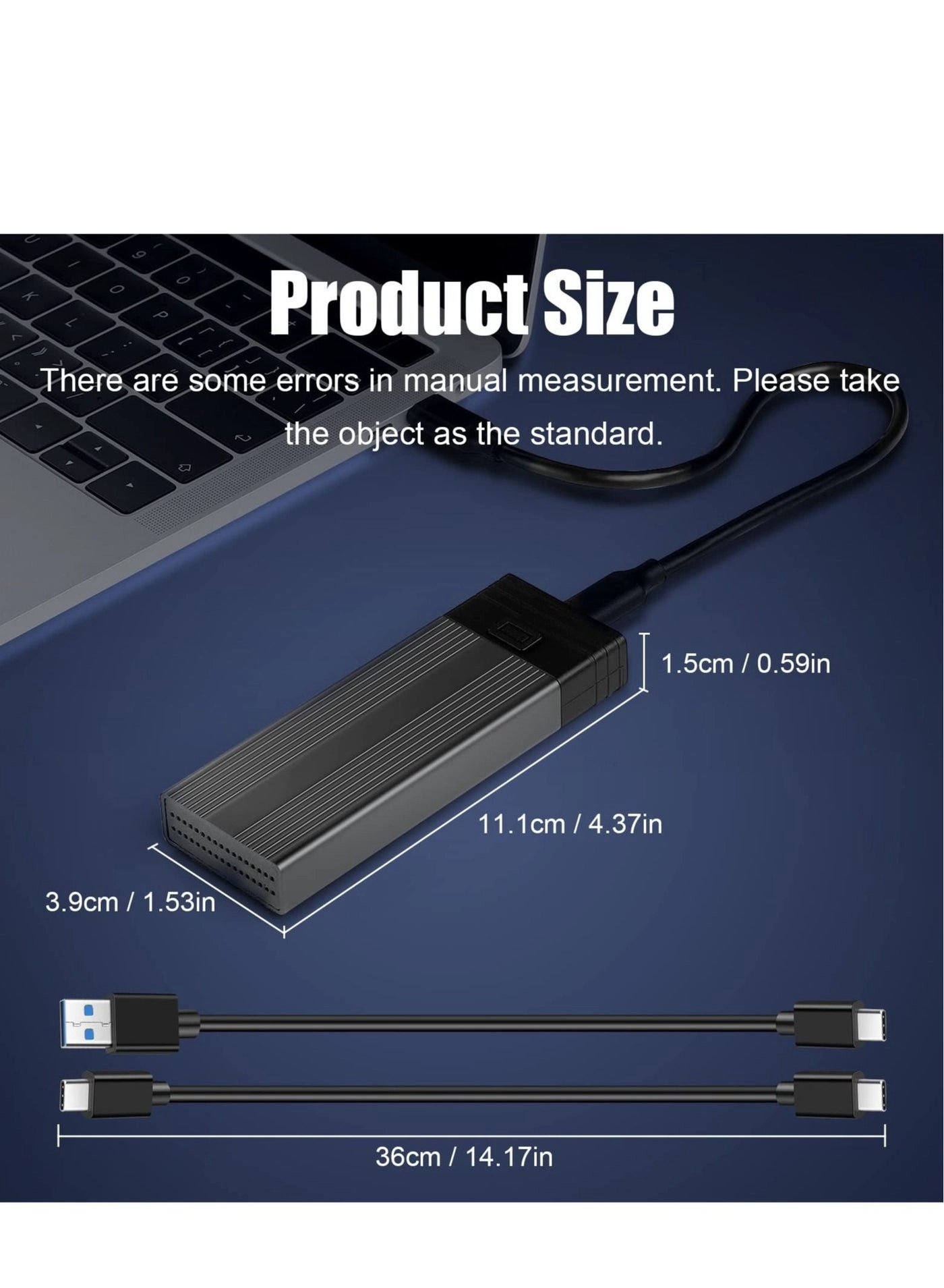 USB C Hub - 100W PD3.0 M.2 NVMe/SATA 10Gbps 4K@30Hz HDMI