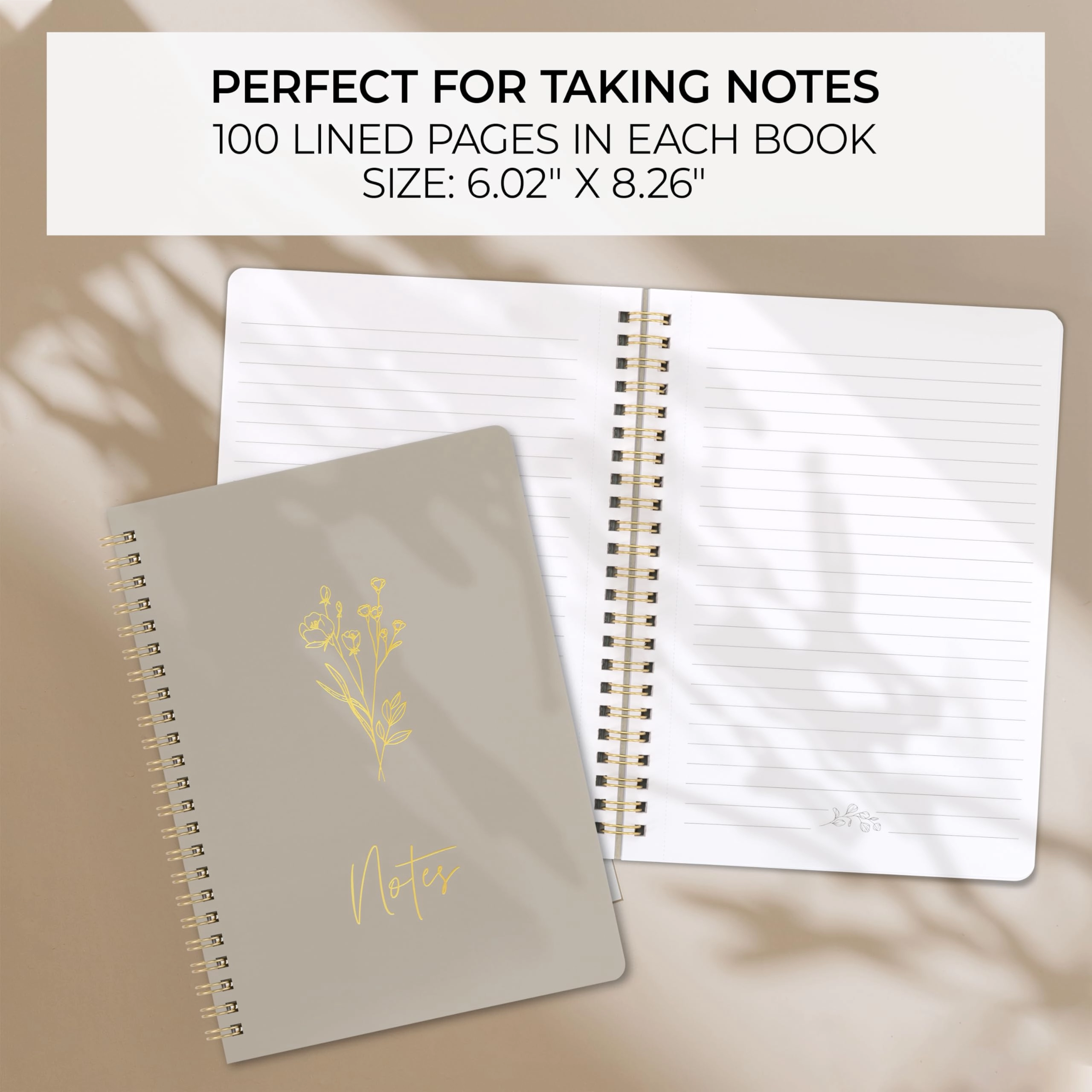 Aesthetic Spiral Notebook Large Spiral - Lined 100 Pages