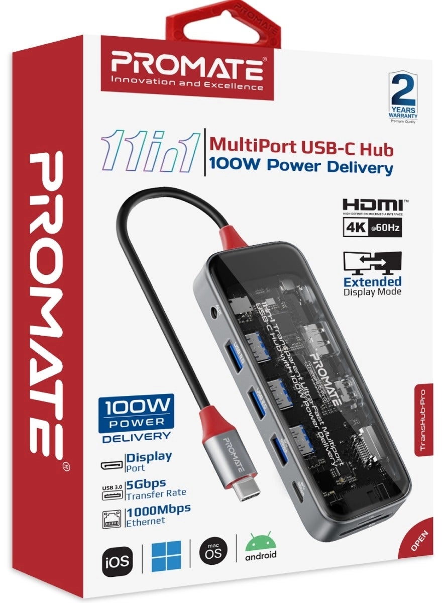 TransHub-Pro - 11-in-1 100W 1000Mbps