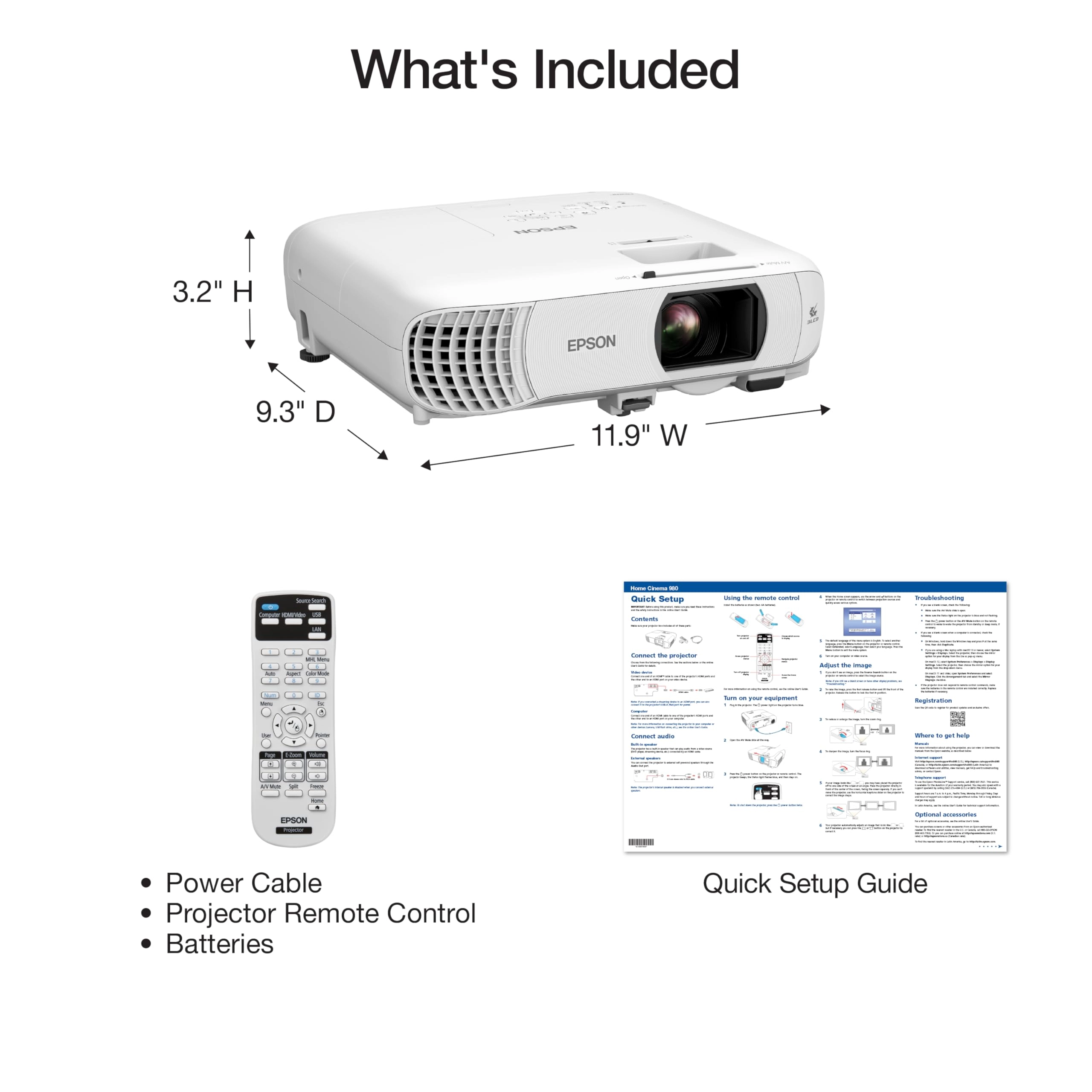 Home Theater 980 V11HB63020 4000 Lumens