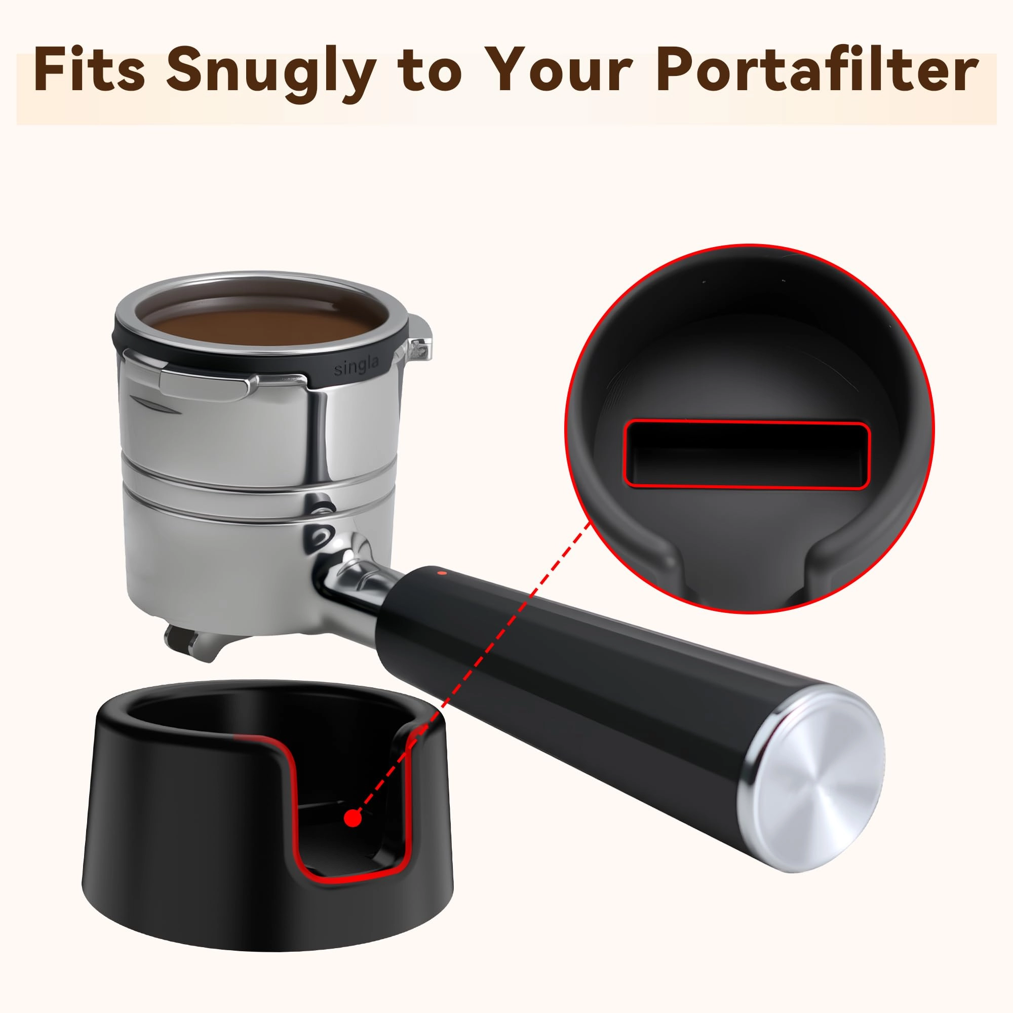 Coffee Tamper Base - ES601 Silicone Black