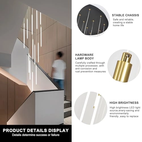 15-Lights Chandelier - 3000K-6000K Dimmable