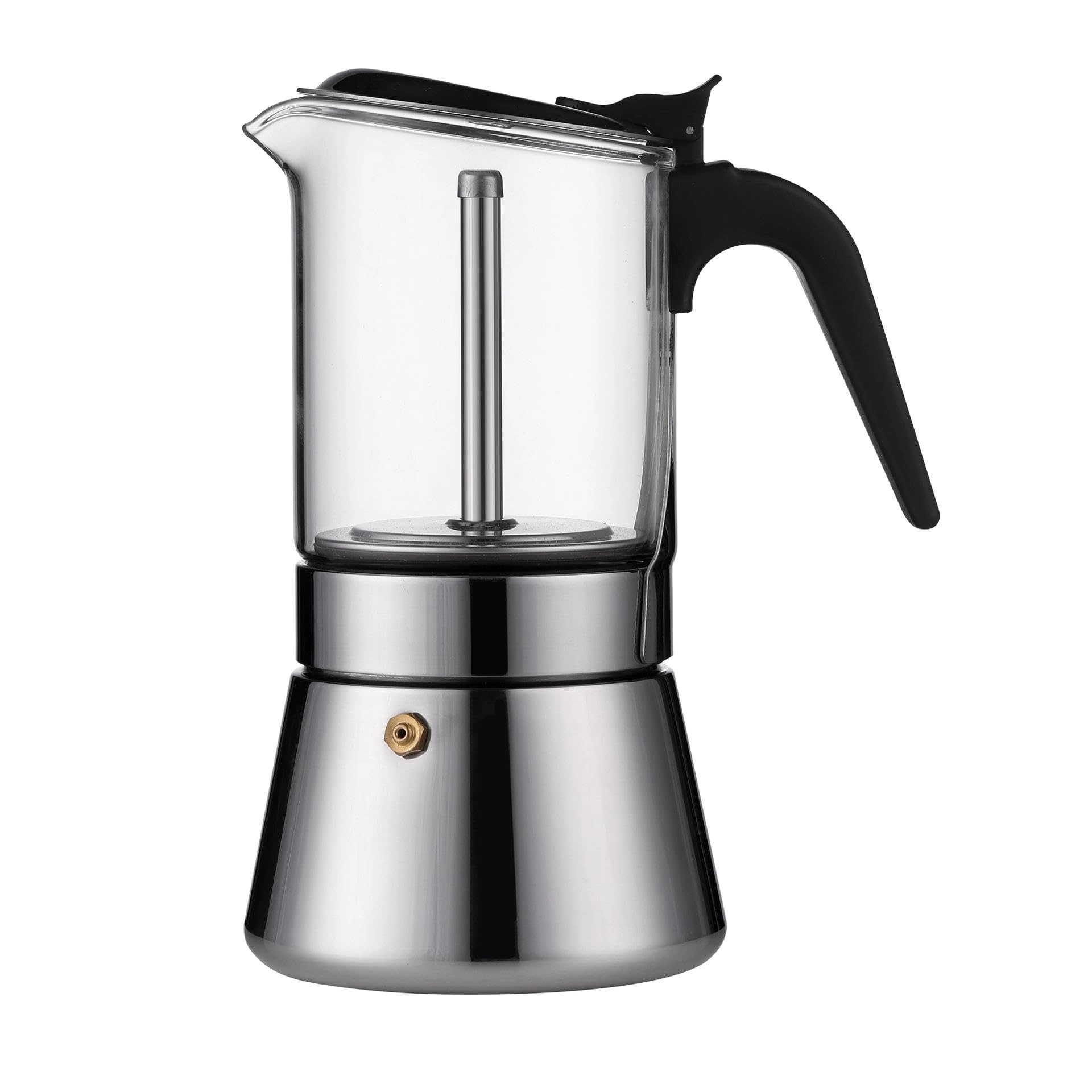 Tazweeq Moka Pot - Visible Pot Body Stovetop