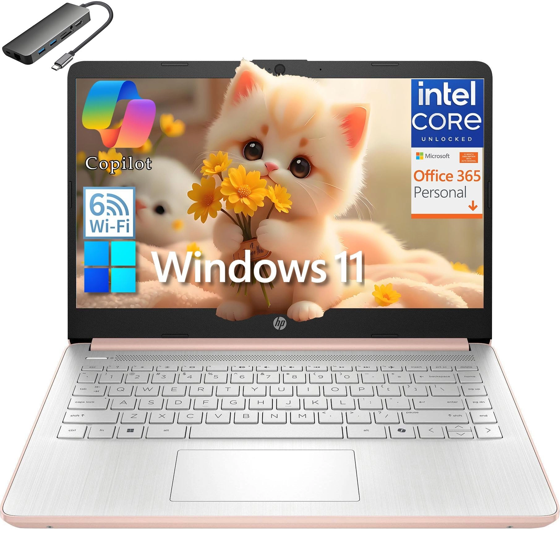 14 Laptop Computer Laptop 14-dq6011dx - 14'' N150 16GB DDR4 128GB UFS + 256GB MSD Card