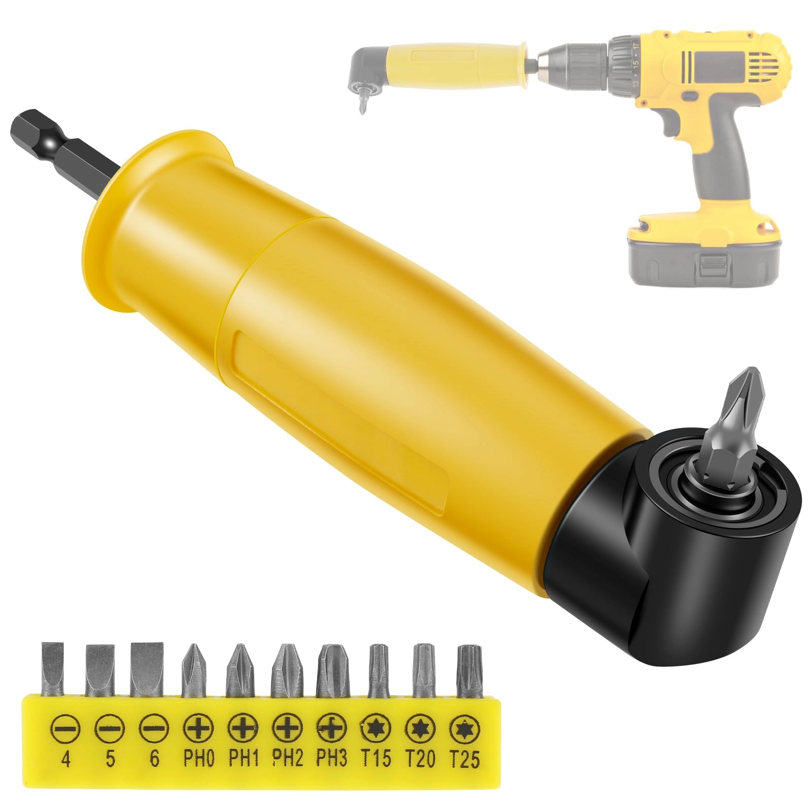 QENWKXZ Right Angle Attachment - 11PCS 90° Yellow
