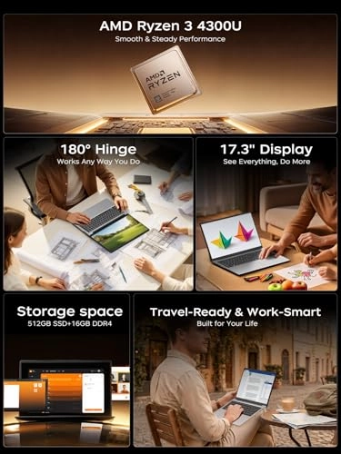 AX17PRO - 17.3'' Ryzen 3 4300U 16GB DDR4 512GB SSD