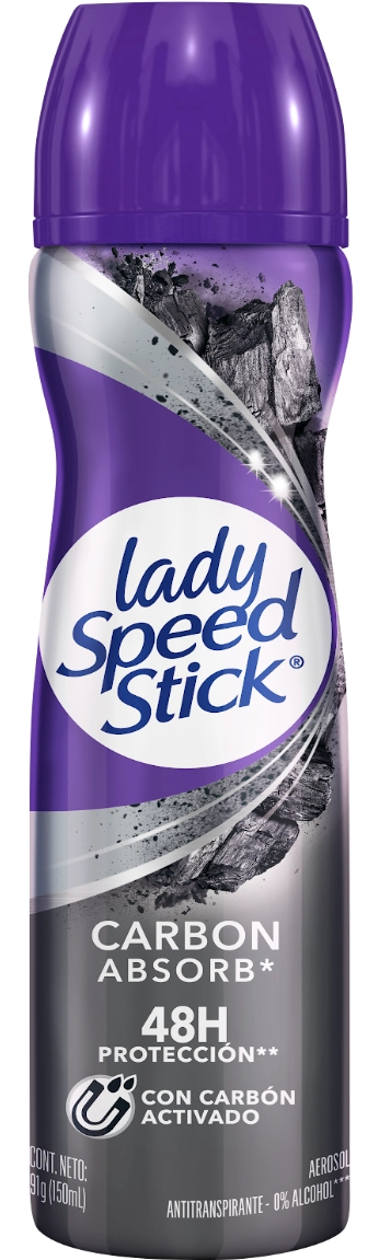 Lady Speed Stick Carbon Absorb Spray - 150ml