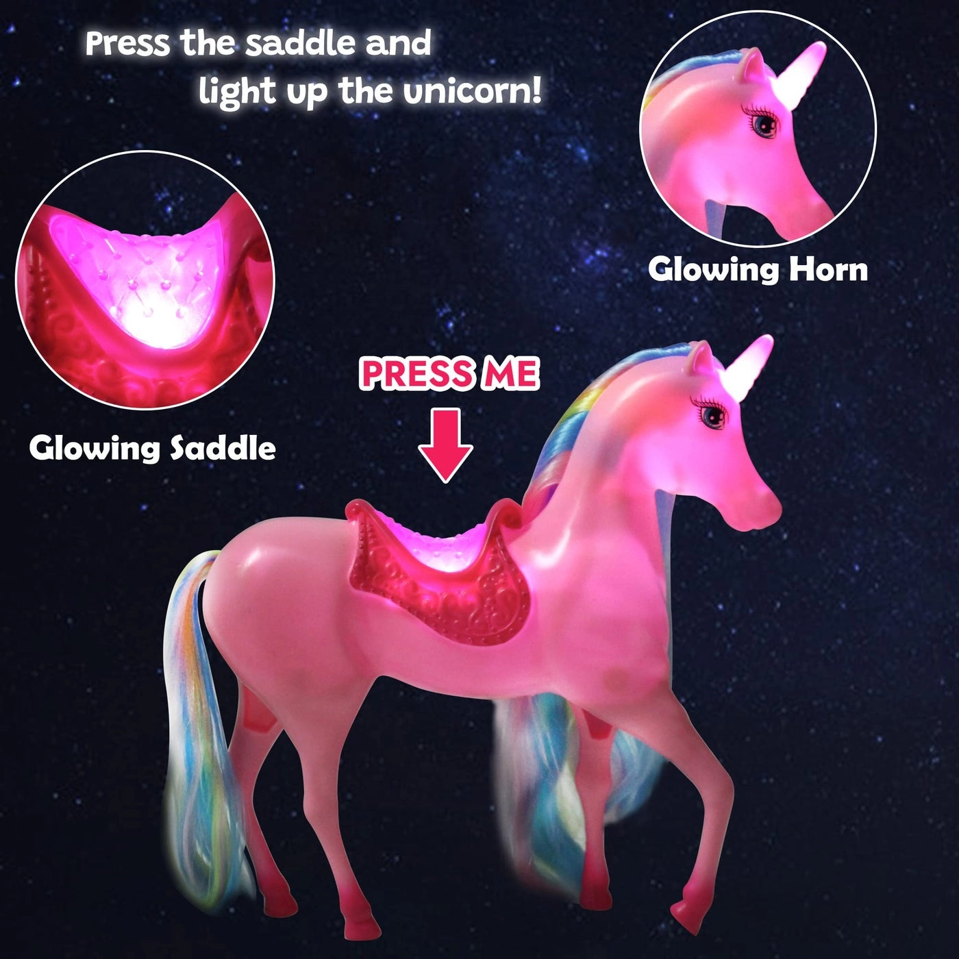 Unicorn Princess Doll - Magical Light Mane and Tail Set