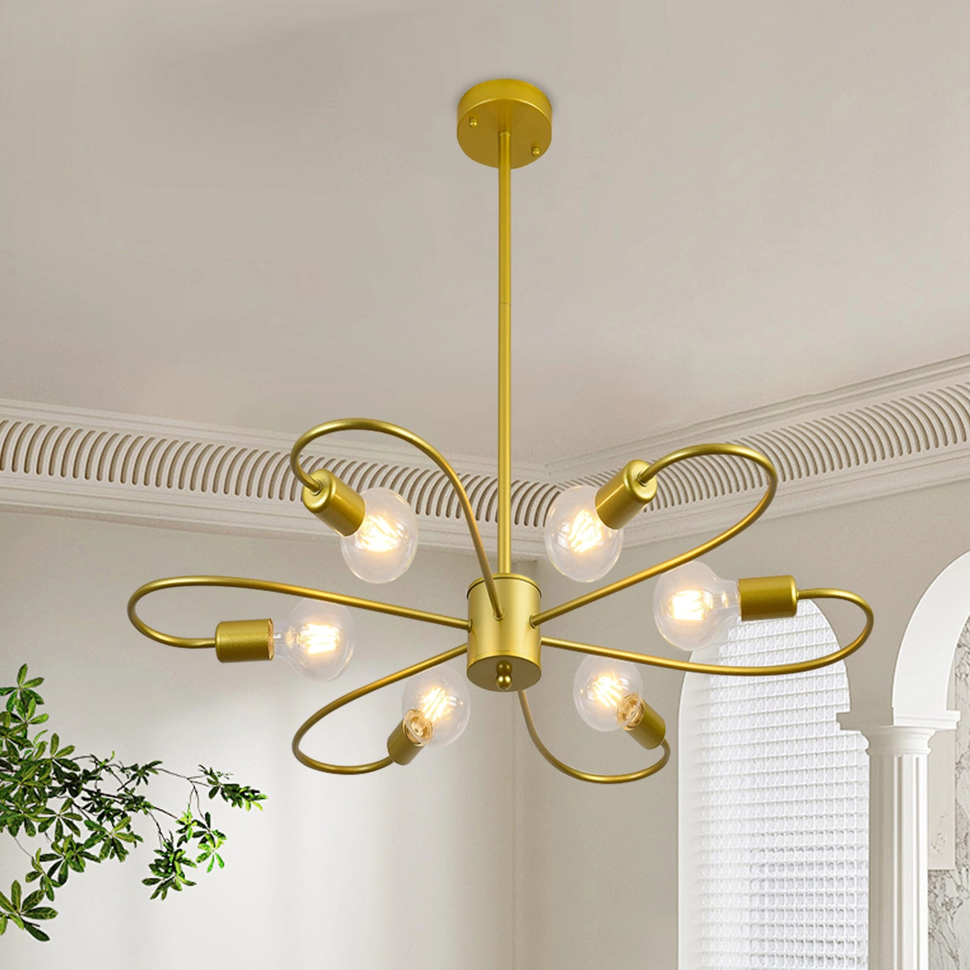 Sputnik Chandelier - 33.5in/85cm(H) 23.6in/60cm(Adjustable Height)